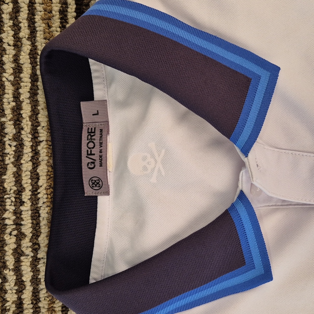 G/FORE Solid White‎ Blue Black Logo Pattern Barto… - image 2